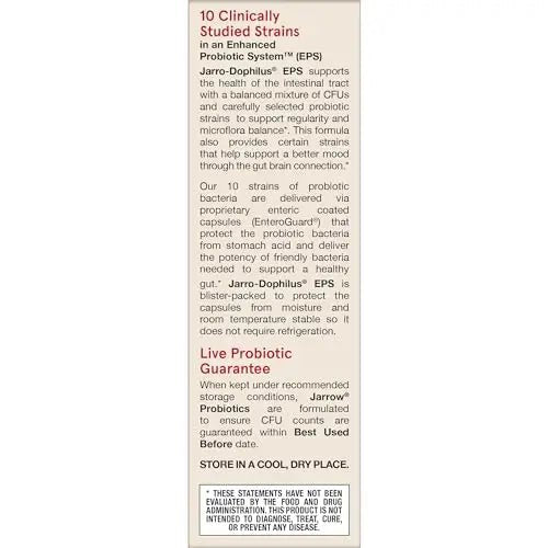 Jarrow Formulas Jarro-Dophilus EPS Advanced, 55 Billion CFU Probiotics, Digestive Support for Adults, 30 Probiotic Supplement Veggie Capsules, Up to 30 Day Supply - Maple Wellness Supplements