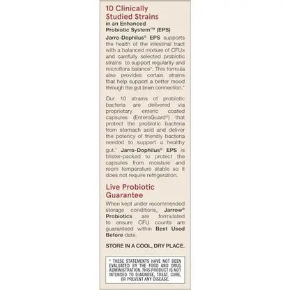 Jarrow Formulas Jarro-Dophilus EPS Advanced, 55 Billion CFU Probiotics, Digestive Support for Adults, 30 Probiotic Supplement Veggie Capsules, Up to 30 Day Supply - Maple Wellness Supplements