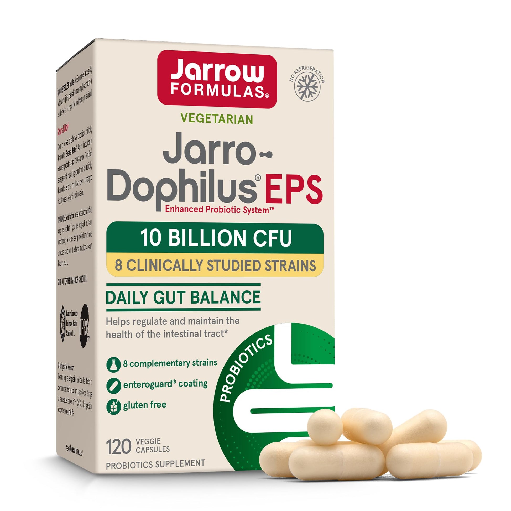 Jarrow Formulas Jarro Dophilus Probiotics 10 Billion CFU - Probiotic Supplement Capsules for Digestive Health & Gut Health for Women and Men - Maple Wellness Supplements