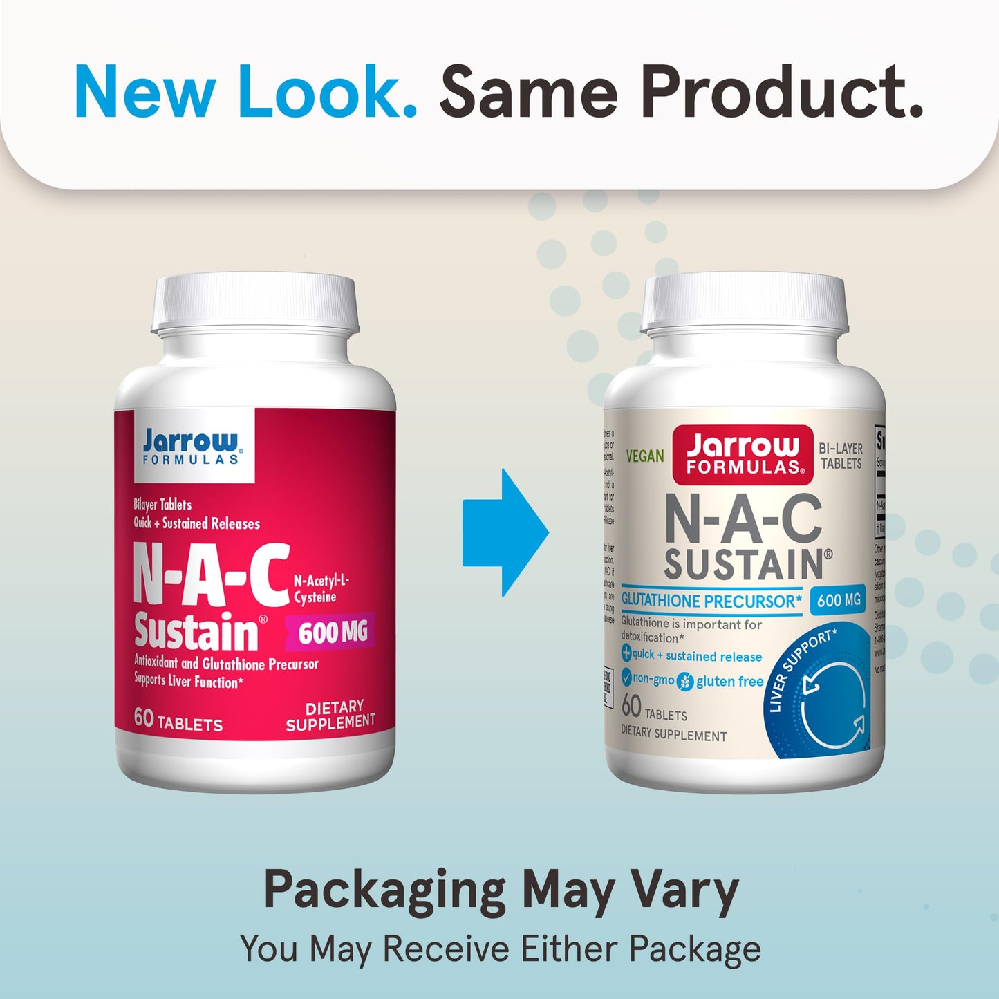 Jarrow Formulas N-A-C Sustain 600 mg, Dietary Supplement, NAC 600 mg, an Antioxidant Amino Acid Support - Maple Wellness Supplements