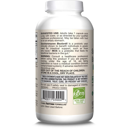Jarrow Formulas Saccharomyces Boulardii + MOS Probiotics for Digestive Health and Intestinal Tract Support - 5 Billion CFU Per Serving - 90 Delayed Release Caps - Maple Wellness Supplements