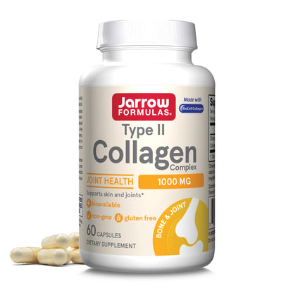 Jarrow Formulas® Type II Collagen Complex 1000 mg Supplements, Supports Skin and Joint Health, 60 Capsules, 30 Day Supply - Maple Wellness Supplements