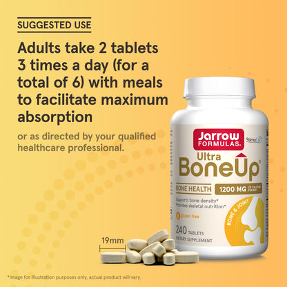 Jarrow Formulas® Ultra BoneUp®, Includes MK-7 and Silicon for Added Bone Support, 240 Bone Health Tablets - Maple Wellness Supplements
