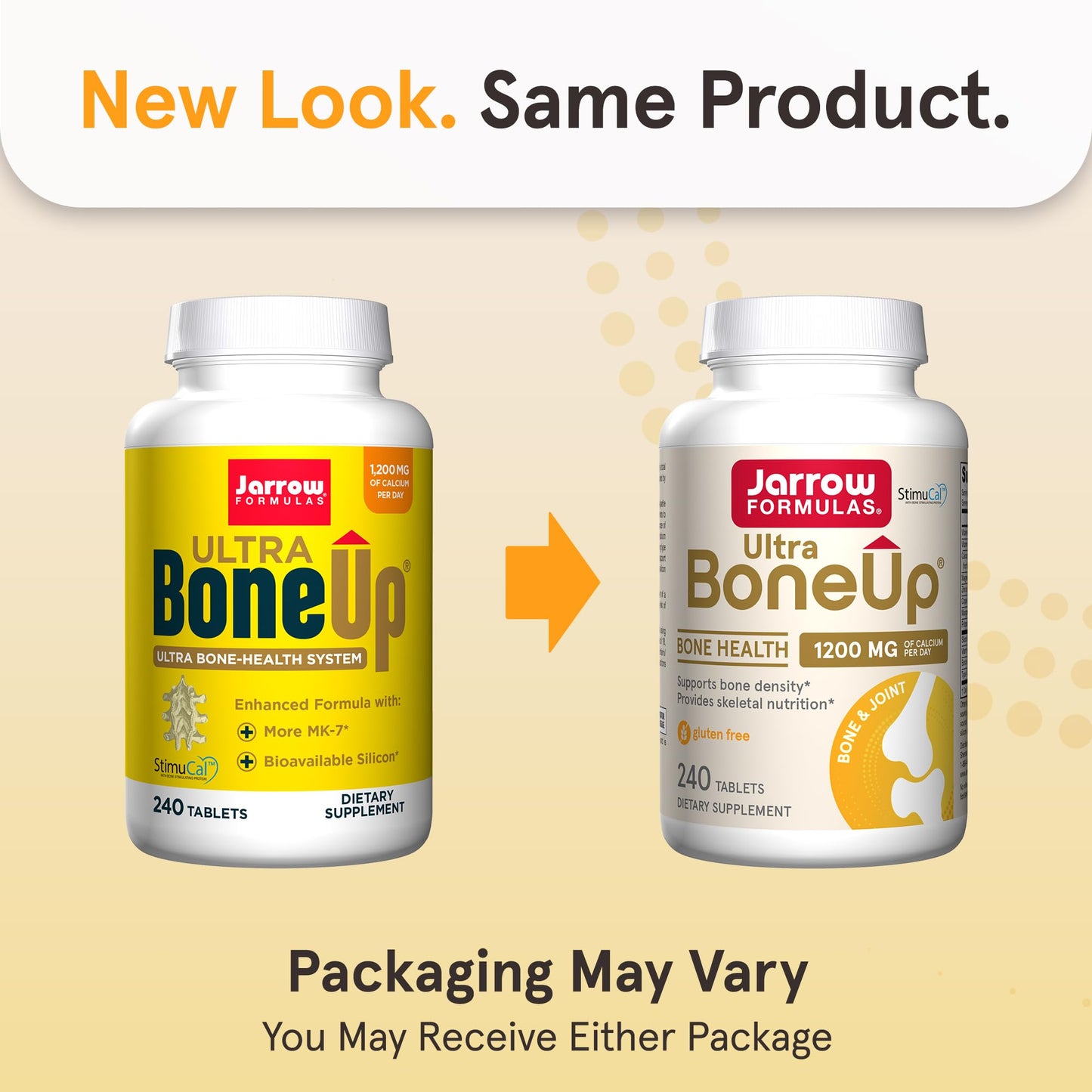 Jarrow Formulas® Ultra BoneUp®, Includes MK-7 and Silicon for Added Bone Support, 240 Bone Health Tablets - Maple Wellness Supplements
