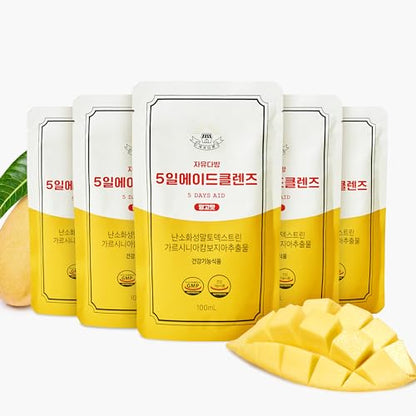 JAYU FreedomCafe 5 Day Detox Cleanse Ade Mango Flavor - 5 Pack (16.90oz) - Supports - Maple Wellness Supplements