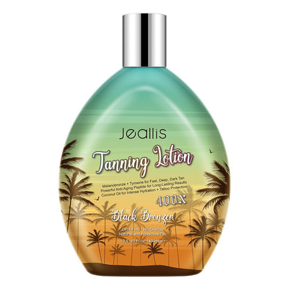 Jeallis Extreme Dark Tanning Lotion Accelerator for Indoor Tanning Beds & Outdoor Sun Tan with Bronzer to Get Dark Fast Tan - Maple Wellness Supplements