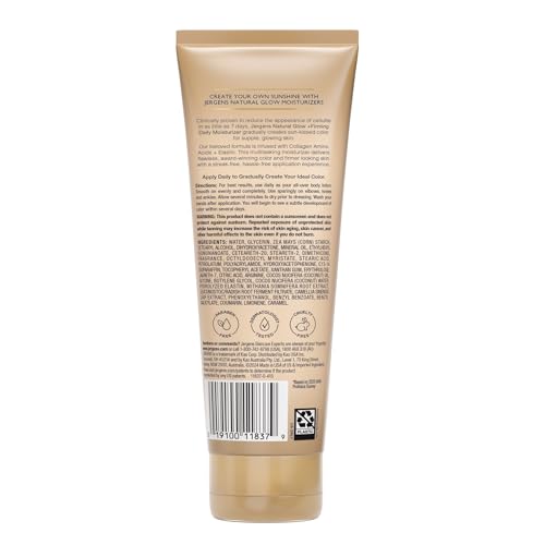 Jergens Natural Glow +Firming Self Tanner Body Lotion, Fair to Medium Skin Tone, Sunless Tanning Moisturizer - Maple Wellness Supplements