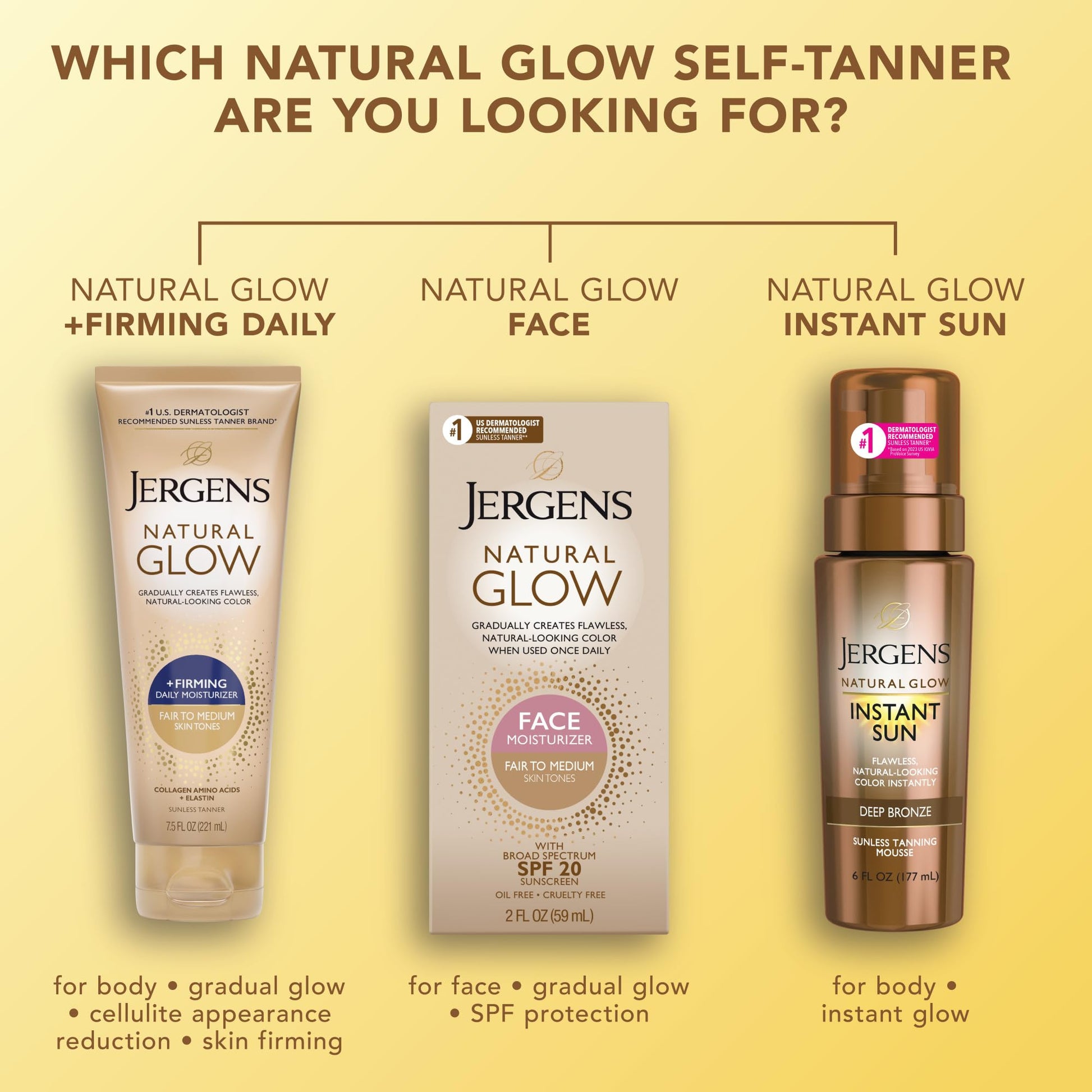 Jergens Natural Glow +Firming Self Tanner Body Lotion, Fair to Medium Skin Tone, Sunless Tanning Moisturizer - Maple Wellness Supplements