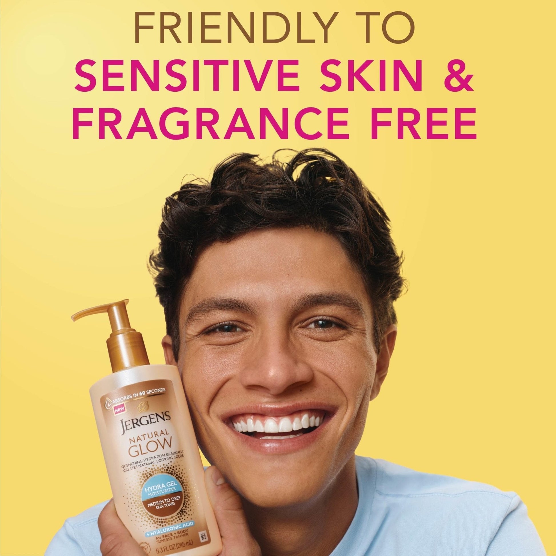 Jergens Natural Glow Hydra Gel Moisturizer, Hyaluronic Acid Tanning Lotion, Hydrating Tanning Gel, Fragrance-Free Self Tanner - Maple Wellness Supplements