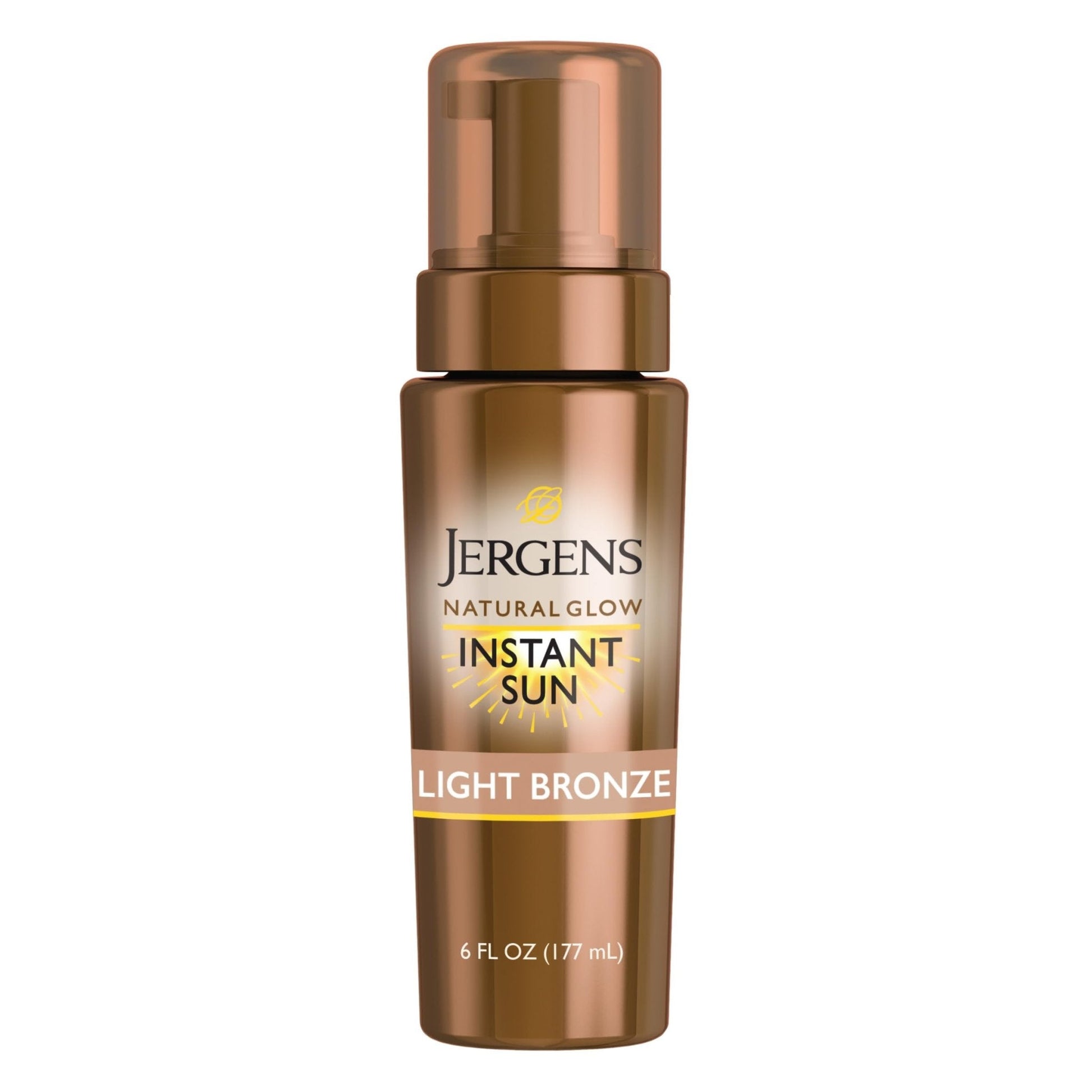 Jergens Natural Glow Instant Sun Body Mousse, Self Tanner for Light Bronze Tan, Sunless Tanning Body Bronzer - Maple Wellness Supplements