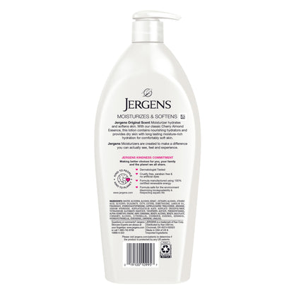 Jergens Original Scent Dry Skin Body Lotion, Hand and Body Moisturizer, Cherry Almond Essence - Maple Wellness Supplements