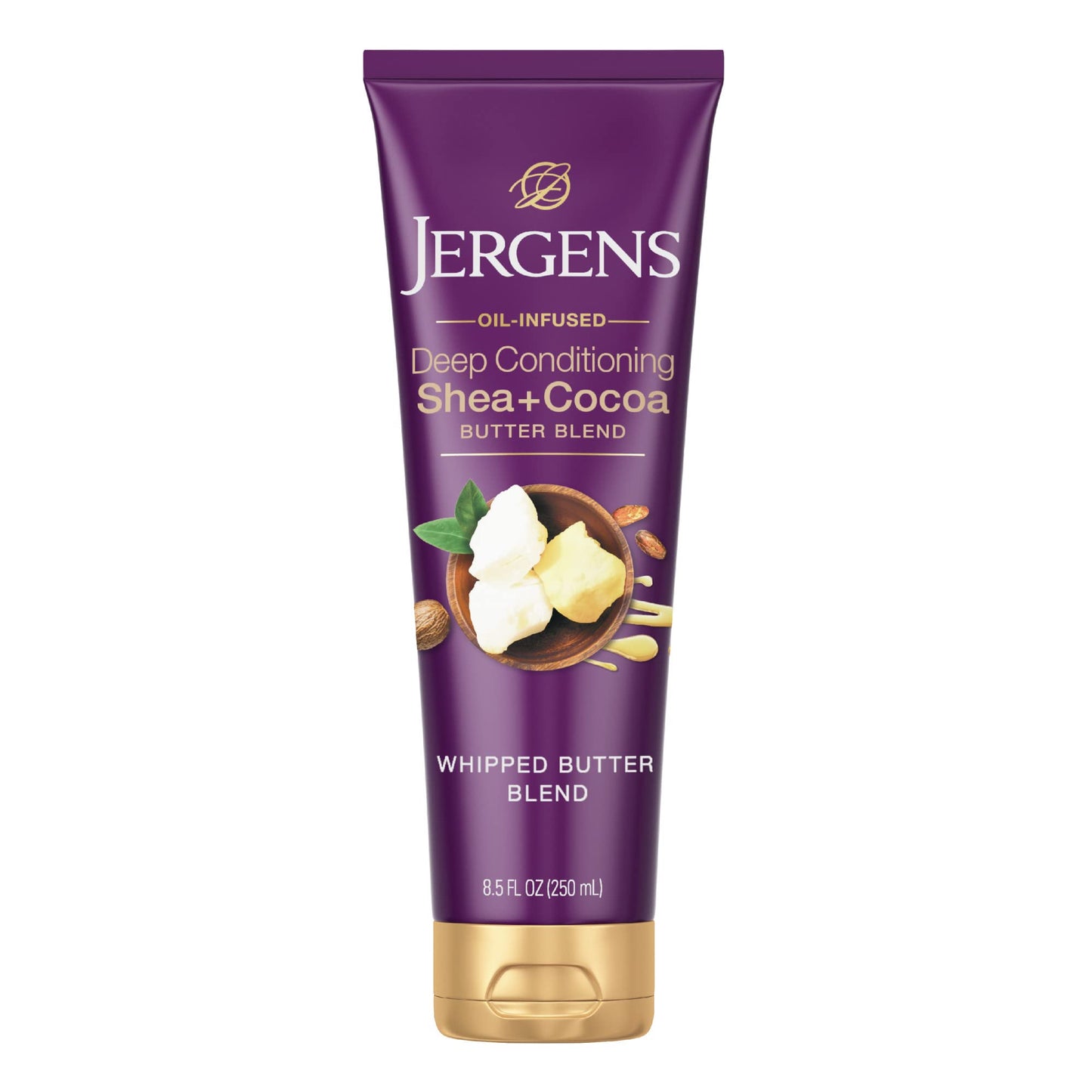 Jergens Shea and Cocoa Whipped Body Butter Lotion, Tone Enriching Hand And Body Lotion for Dry Skin, with Vitamins B3 & E, 8.5 Oz - Maple Wellness Supplements