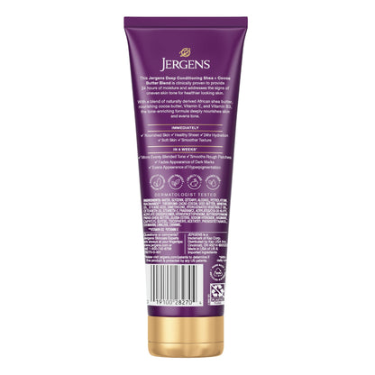 Jergens Shea and Cocoa Whipped Body Butter Lotion, Tone Enriching Hand And Body Lotion for Dry Skin, with Vitamins B3 & E, 8.5 Oz - Maple Wellness Supplements