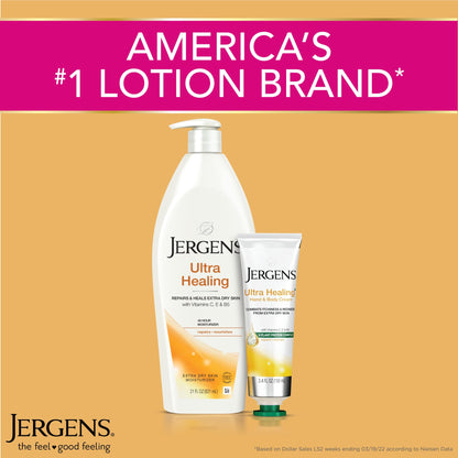 Jergens Ultra Healing Dry Skin Lotion, Hand and Body Moisturizer for Quick Absorption into Extra Dry Skin with Hydralucence Blend - Maple Wellness Supplements