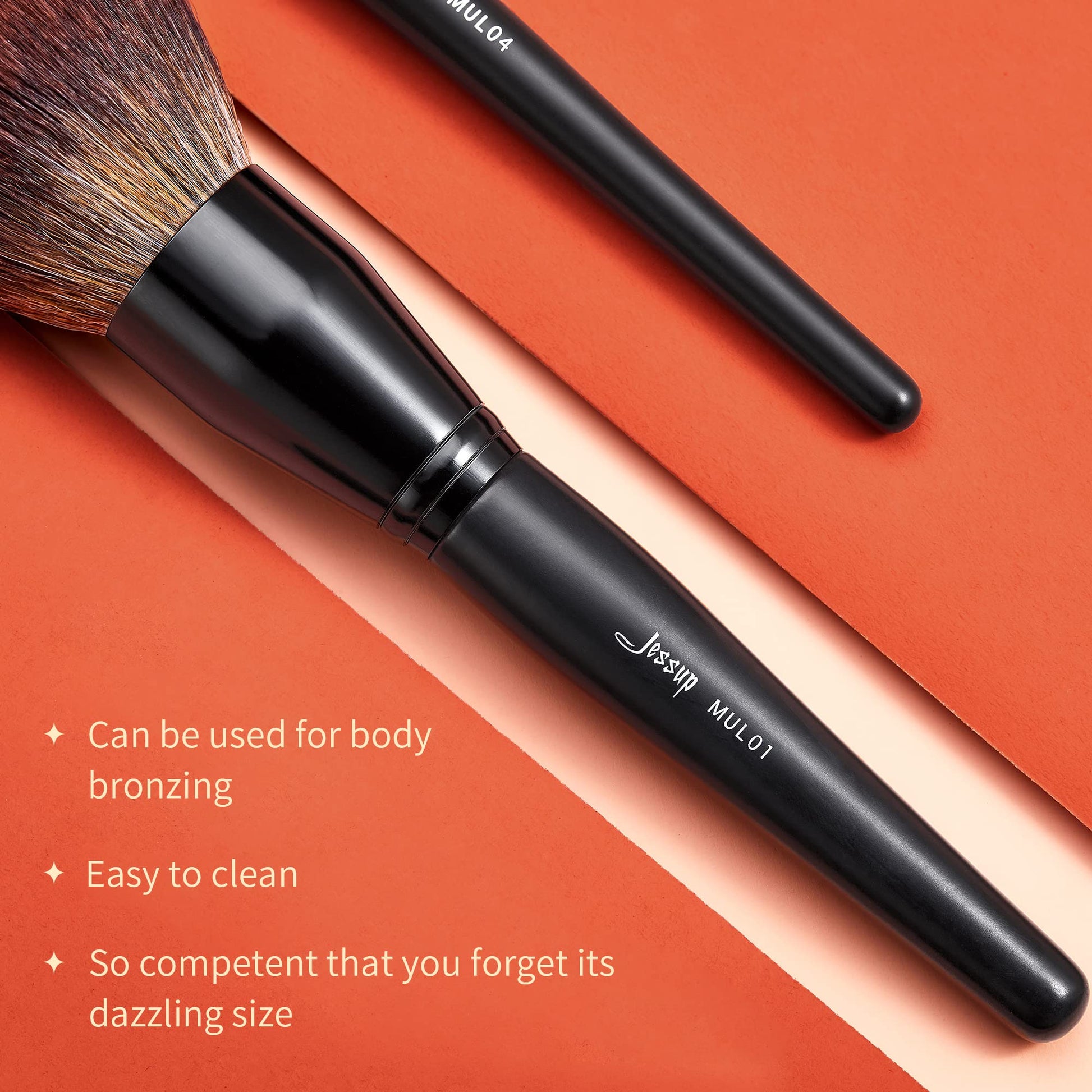 Jessup Powder Makeup Brush, Large Finishing Mineral Powder Brush for Full Face, Body Makeup, Vegan Flawlessly Face Brush for Powder, Blush & Bronzer MUL01 - Maple Wellness Supplements