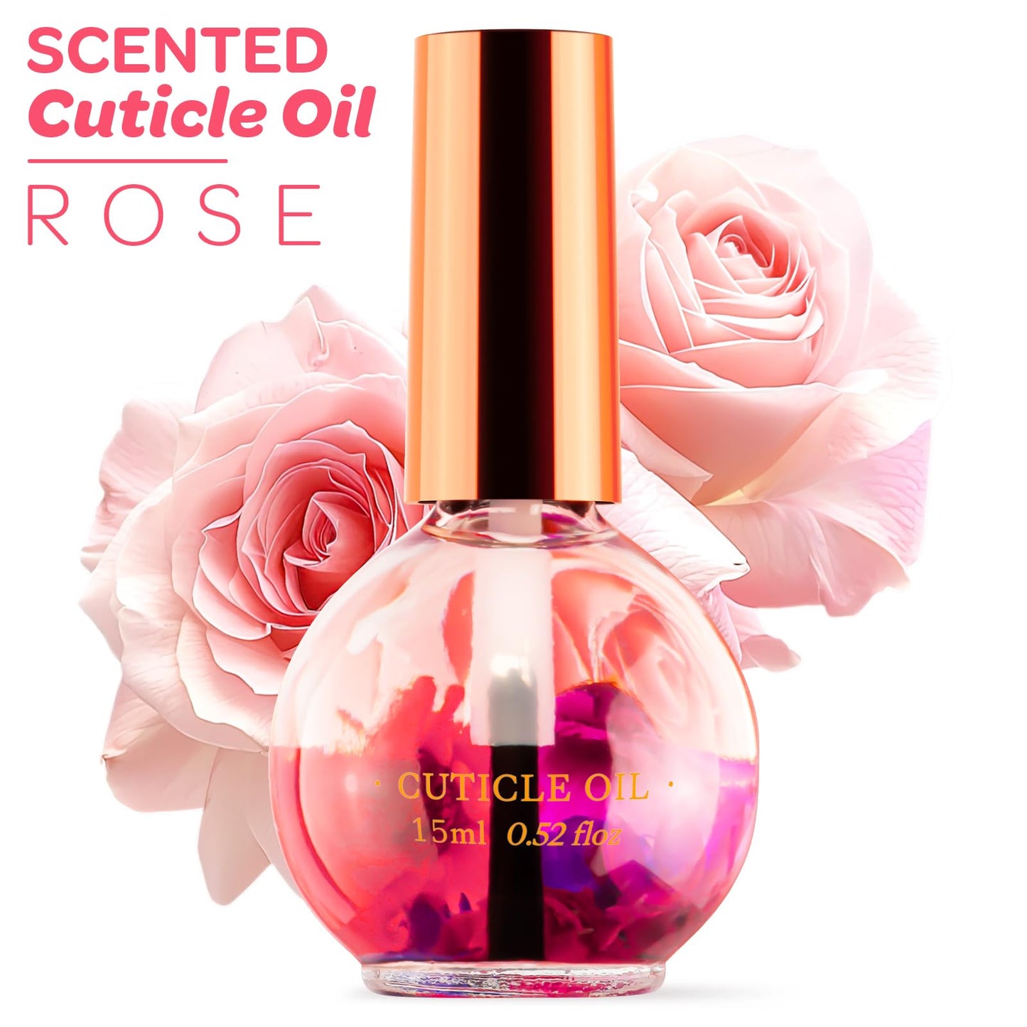 JIASHENG Cuticle Oil, Scented Cuticle Nail Oil Infused with Real Flowers, Hydrates, Moisturizes, Strengthens, Repairs - Maple Wellness Supplements