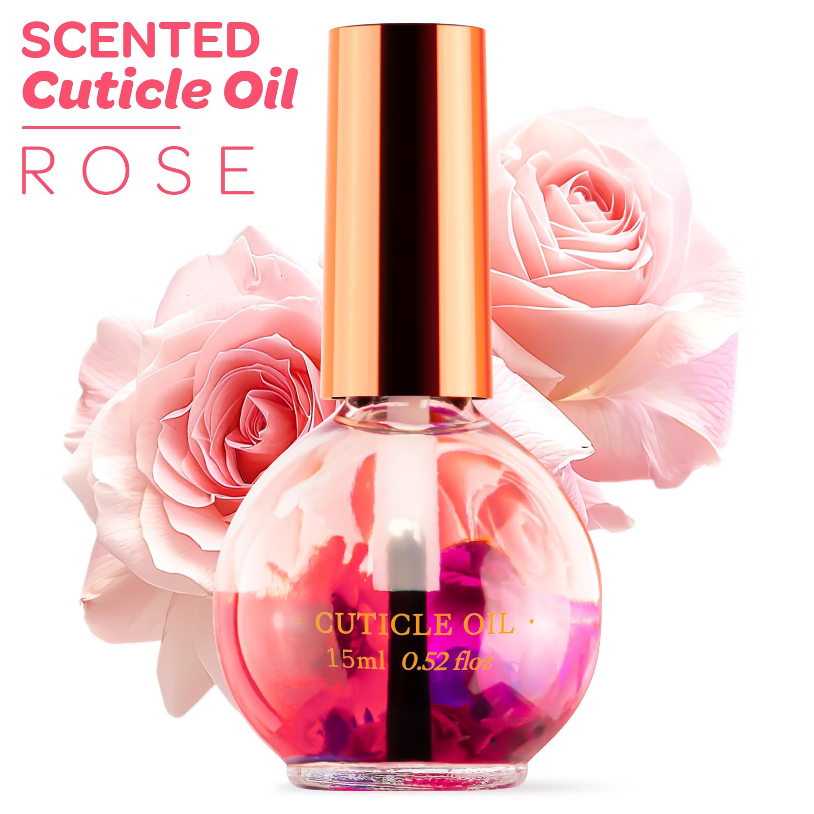 JIASHENG Cuticle Oil, Scented Cuticle Nail Oil Infused with Real Flowers, Hydrates, Moisturizes, Strengthens, Repairs - Maple Wellness Supplements