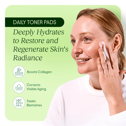 JiYu Toning Polish Pads - Korean Skincare for Dark Spots, Wrinkles & Dull Skin - Hydrating Facial - Maple Wellness Supplements