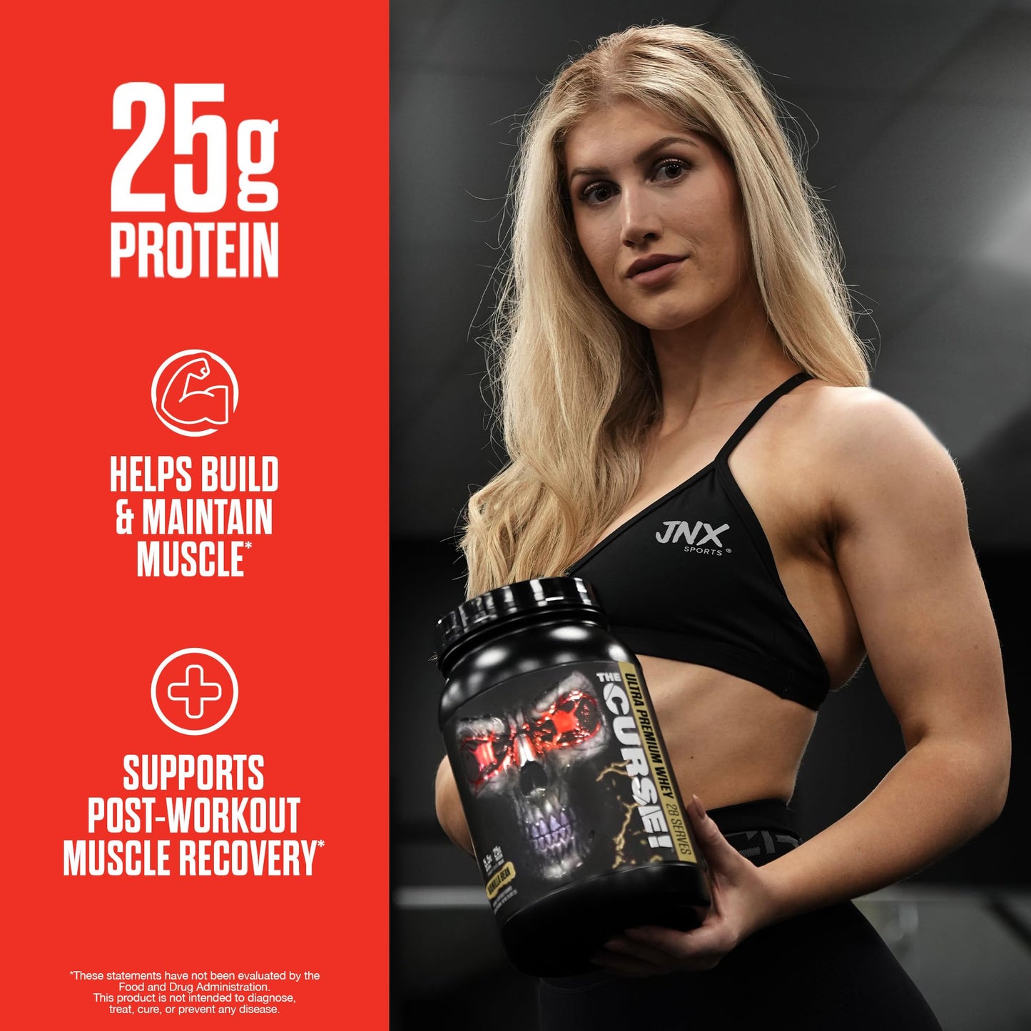 JNX SPORTS The Curse! Ultra Premium Whey Protein Powder Vanilla Bean 2lb | 25g Protein - Maple Wellness Supplements
