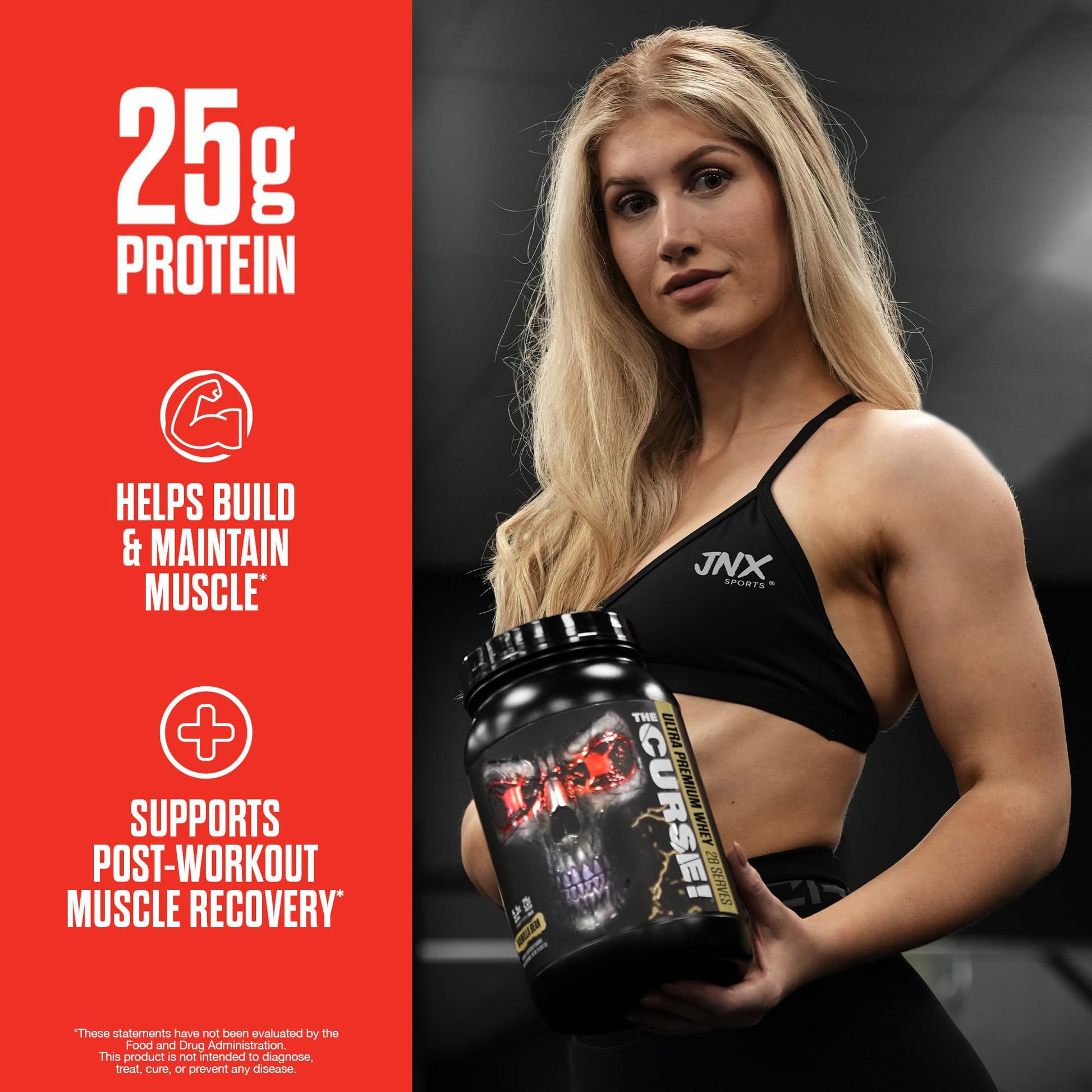 JNX SPORTS The Curse! Ultra Premium Whey Protein Powder Vanilla Bean 2lb | 25g Protein - Maple Wellness Supplements