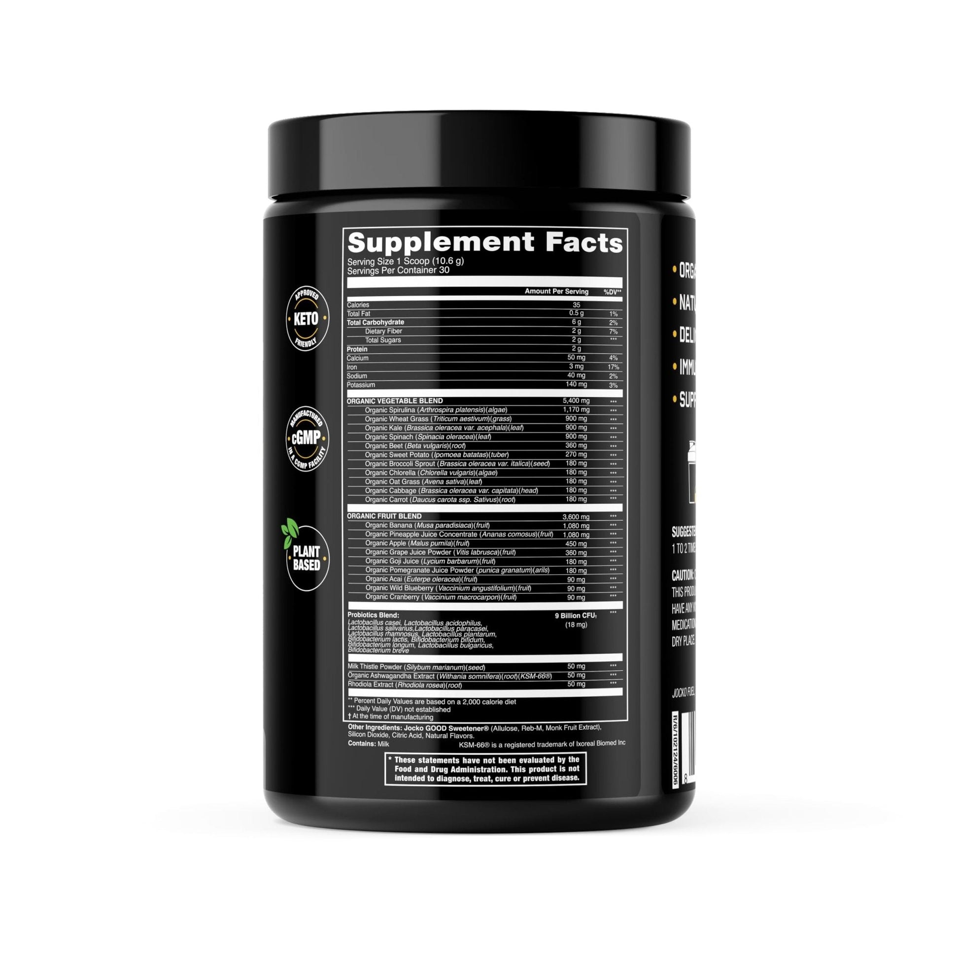 Jocko Fuel Daily Greens Powder - Premium Organic Greens Superfood Powder for Gut Health, Digestion, Bloating, Immune Support with Spirulina, Chlorella, - Maple Wellness Supplements
