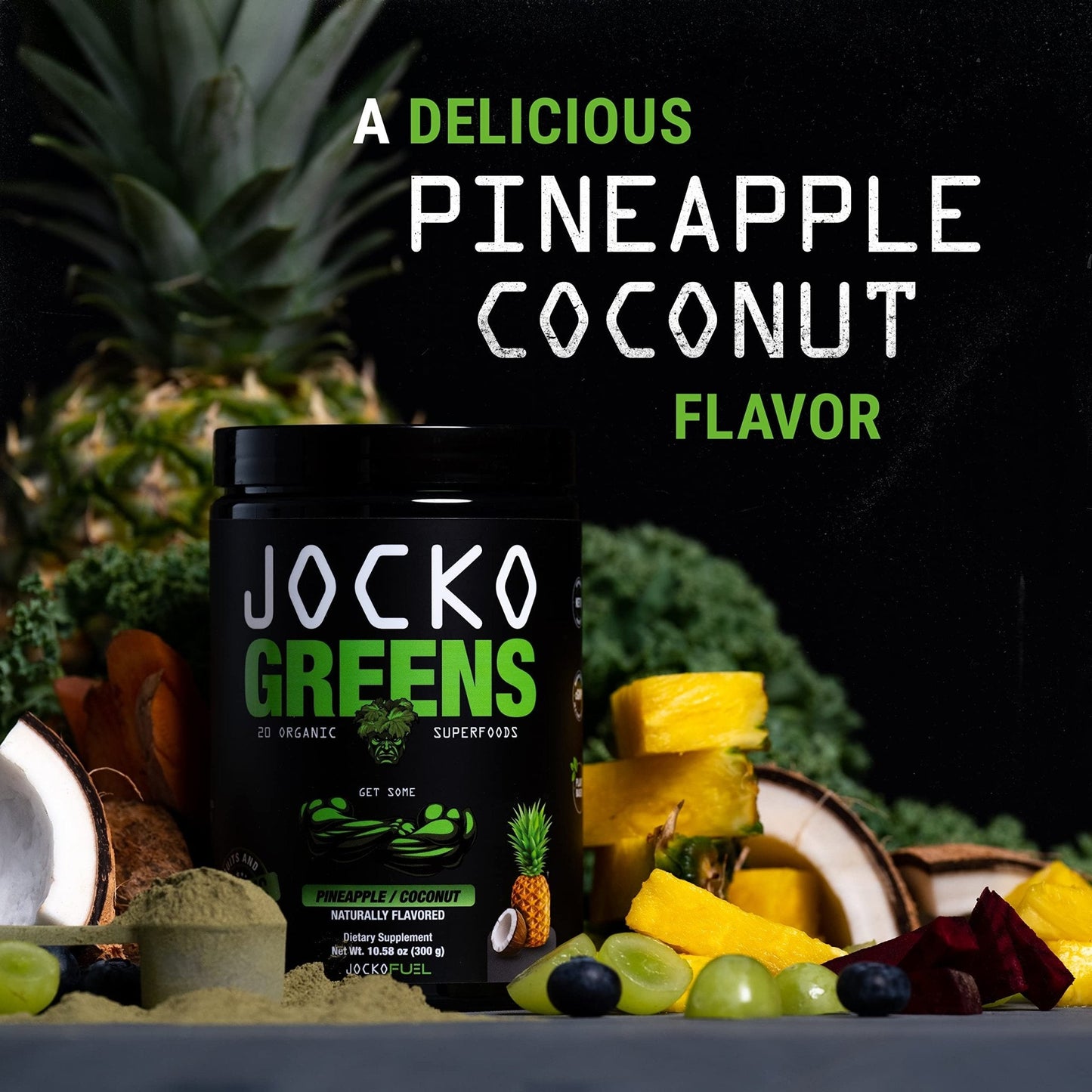 Jocko Fuel Daily Greens Powder - Premium Organic Greens Superfood Powder for Gut Health, Digestion, Bloating, Immune Support with Spirulina, Chlorella, - Maple Wellness Supplements