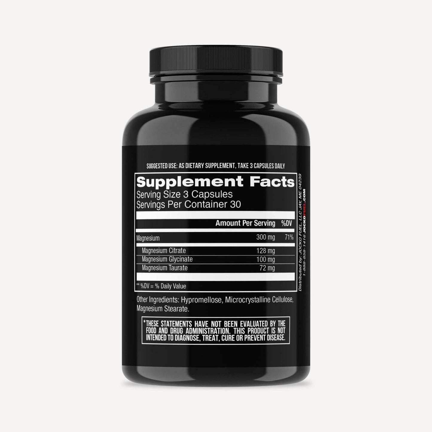 Jocko Fuel Magnesium Complex Supplement - Magnesium Glycinate, Citrate, & Taurate Capsules Dietary Supplement for Muscle Recovery & Relaxation, Heart, Nerve, Bone Support, & Sleep 30-Day Supply - Maple Wellness Supplements
