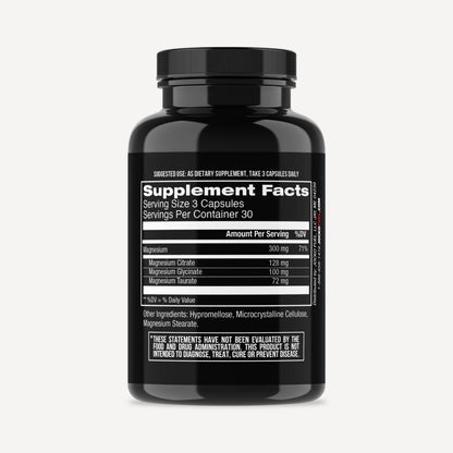 Jocko Fuel Magnesium Complex Supplement - Magnesium Glycinate, Citrate, & Taurate Capsules Dietary Supplement for Muscle Recovery & Relaxation, Heart, Nerve, Bone Support, & Sleep 30-Day Supply - Maple Wellness Supplements