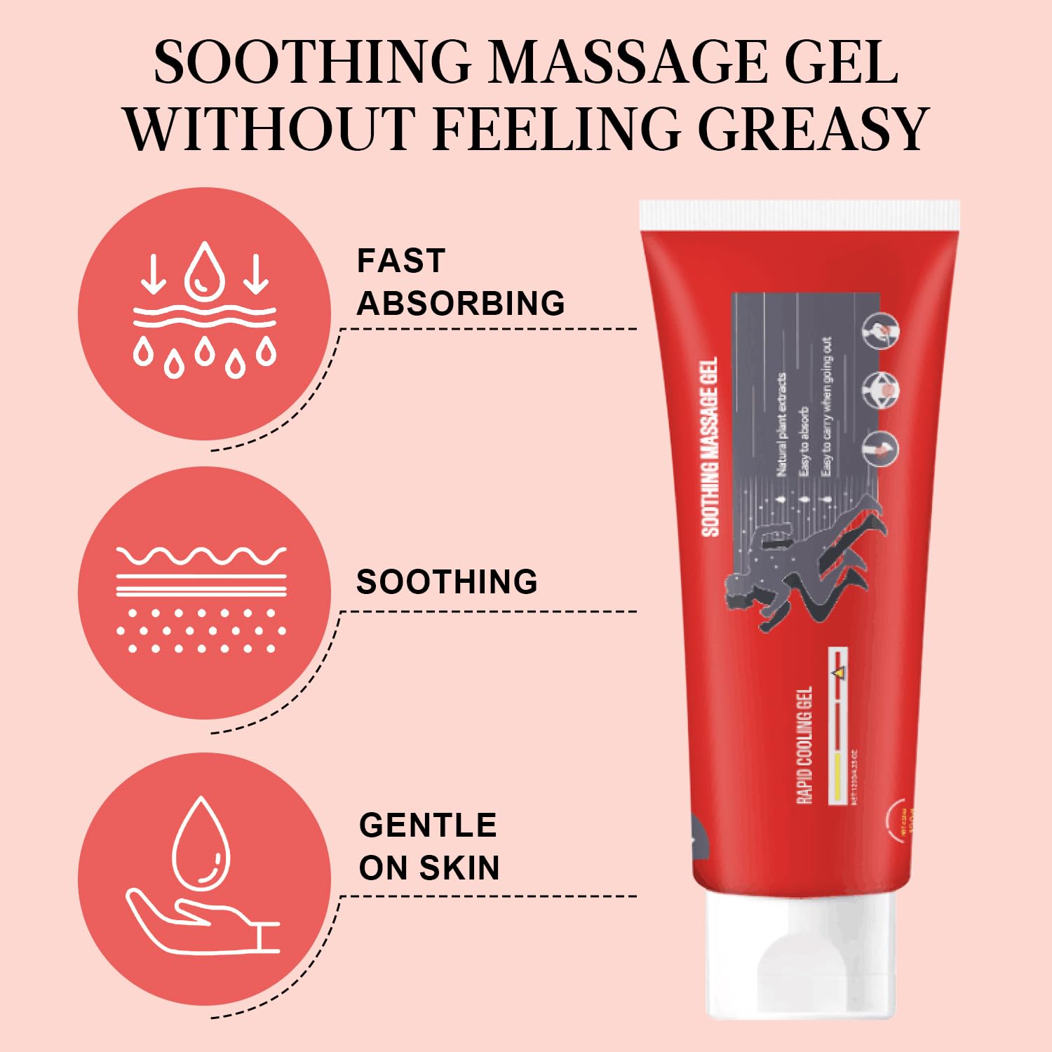 Joint Gel, Soothing Massage Cream, Joint Soothing Comfort Gel for Back, Neck, Keen, Muscle, and Foot, Absorb Quickly, Natural and Non-Greasy, 4.23OZ - Maple Wellness Supplements