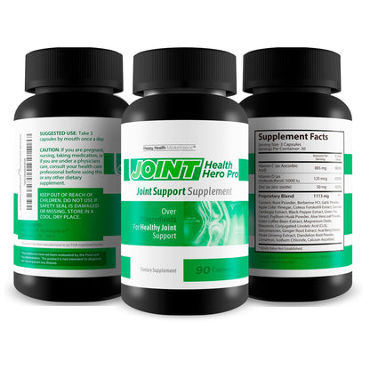Joint Health Hero Pro - Our Best Joint & Bone Support Supplement - Turmeric - Vitamin D - Vitamin C - for Knees, Hips, Hands, Feet, Back, Neck, and More - Our Best Vitamin D Formula - Maple Wellness Supplements