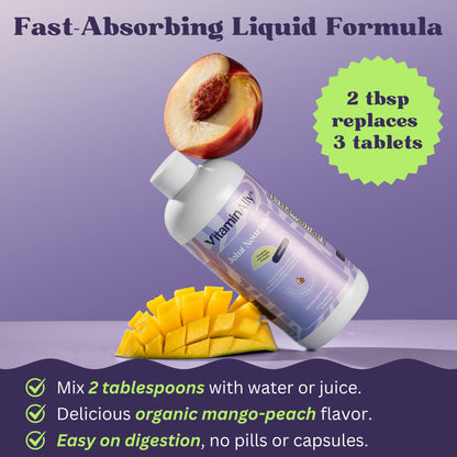 Joint Nourish – 100% Vegan Liquid Joint Supplement | Vegan Glucosamine, Chondroitin, MSM, Hyaluronic Acid & Vitamin C | Mango-Peach | Supports Joint Mobility, Cartilage & Skin | Sugar-Free,16 Servings - Maple Wellness Supplements