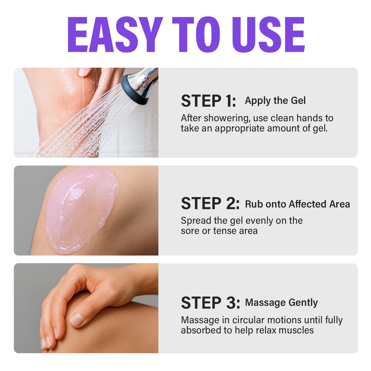 Joint Purple Gel, Fast-Absorbing Soothing Relief Massage Gel with Natural Extracts, Support Muscle, Joint, Shoulder, Knee, Back, Lumbar & Muscle Stiffness - Maple Wellness Supplements