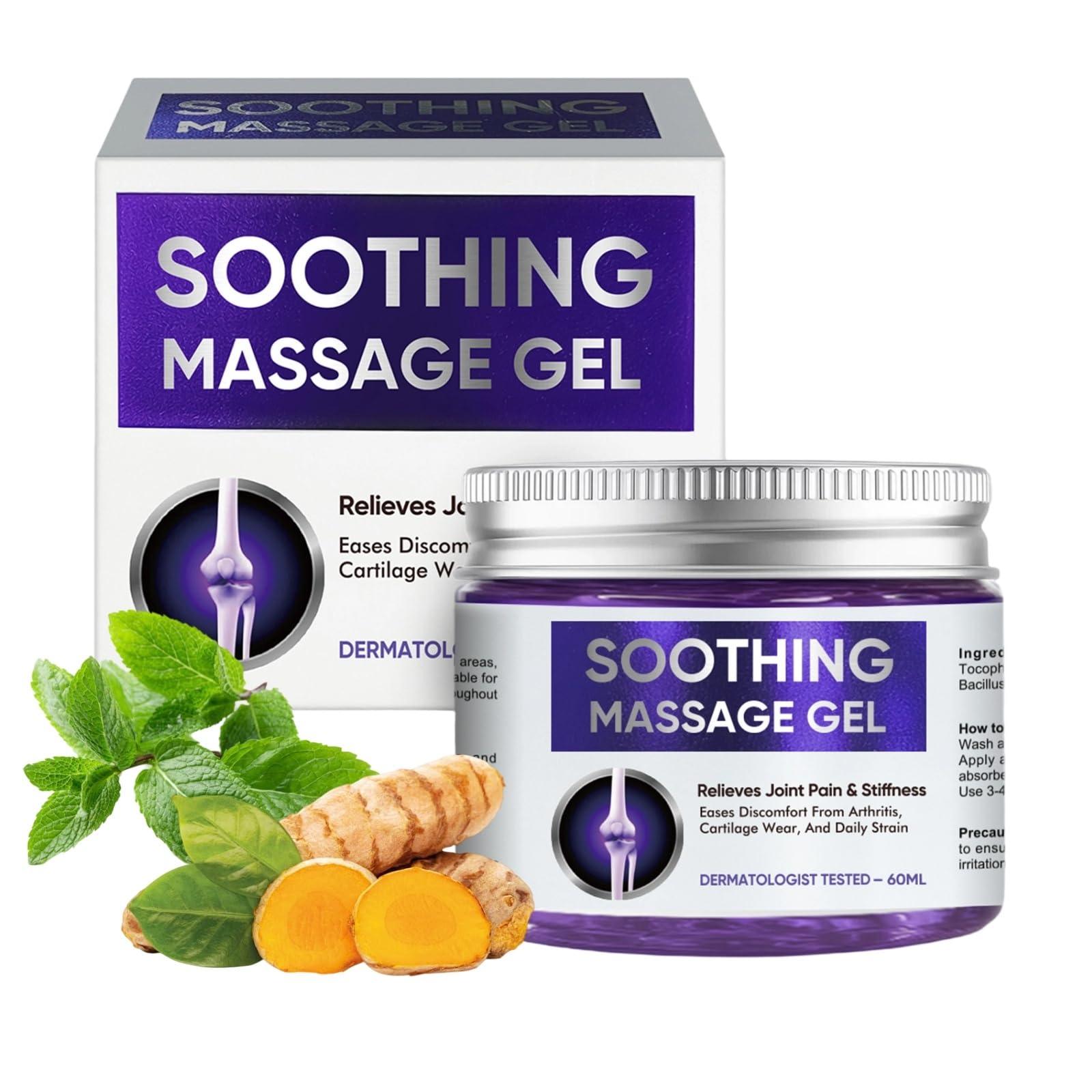 Joint Purple Gel, Fast-Absorbing Soothing Relief Massage Gel with Natural Extracts, Support Muscle, Joint, Shoulder, Knee, Back, Lumbar & Muscle Stiffness - Maple Wellness Supplements