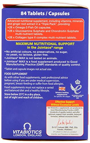 Jointace Vitabiotics Max, 84 Count (Pack of 1) - Maple Wellness Supplements