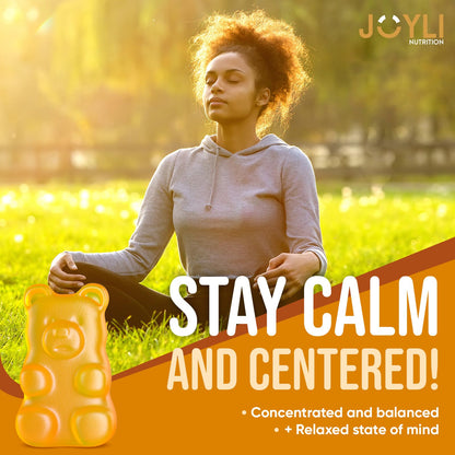 Joyli L Tyrosine Gummies 1000MG - L-Tyrosine Supplement for Kids & Adults - Calm & Focus Gummies for Brain, Memory, Mood, and Energy - 500mg L- Tyrosine Powder per Gummy - Vegan, Gluten-Free - Maple Wellness Supplements