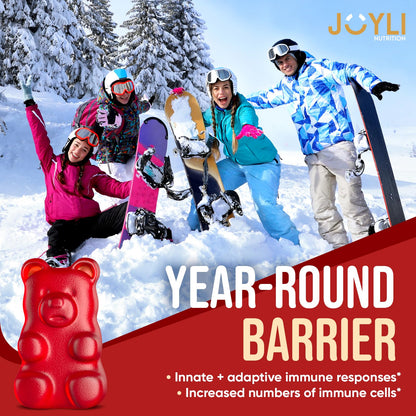 JOYLI Quercetin Gummies - Quercetin with Bromelain Zinc Vitamin C & Vitamin D3 - Quercetin Supplement 500MG for Immune System & Allergy - Quercetin for Kids and Adults - 60 Quercetin Chewable - Maple Wellness Supplements