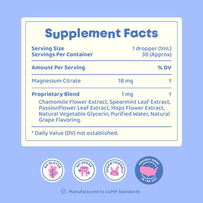 JoySpring Calmify Magnesium Citrate Liquid for Kids - Sugar-Free, Gluten-Free Calming Supplement with Chamomile - Maple Wellness Supplements