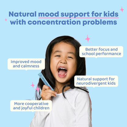 JoySpring Mood Magic for Kids – Natural Mood Support Pixie Sticks Candy with Saffron Extract, Magnesium Citrate & Vitamin D3 - Maple Wellness Supplements