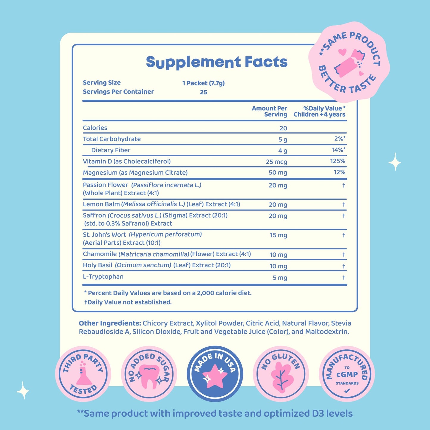 JoySpring Mood Magic for Kids – Natural Mood Support Pixie Sticks Candy with Saffron Extract, Magnesium Citrate & Vitamin D3 - Maple Wellness Supplements