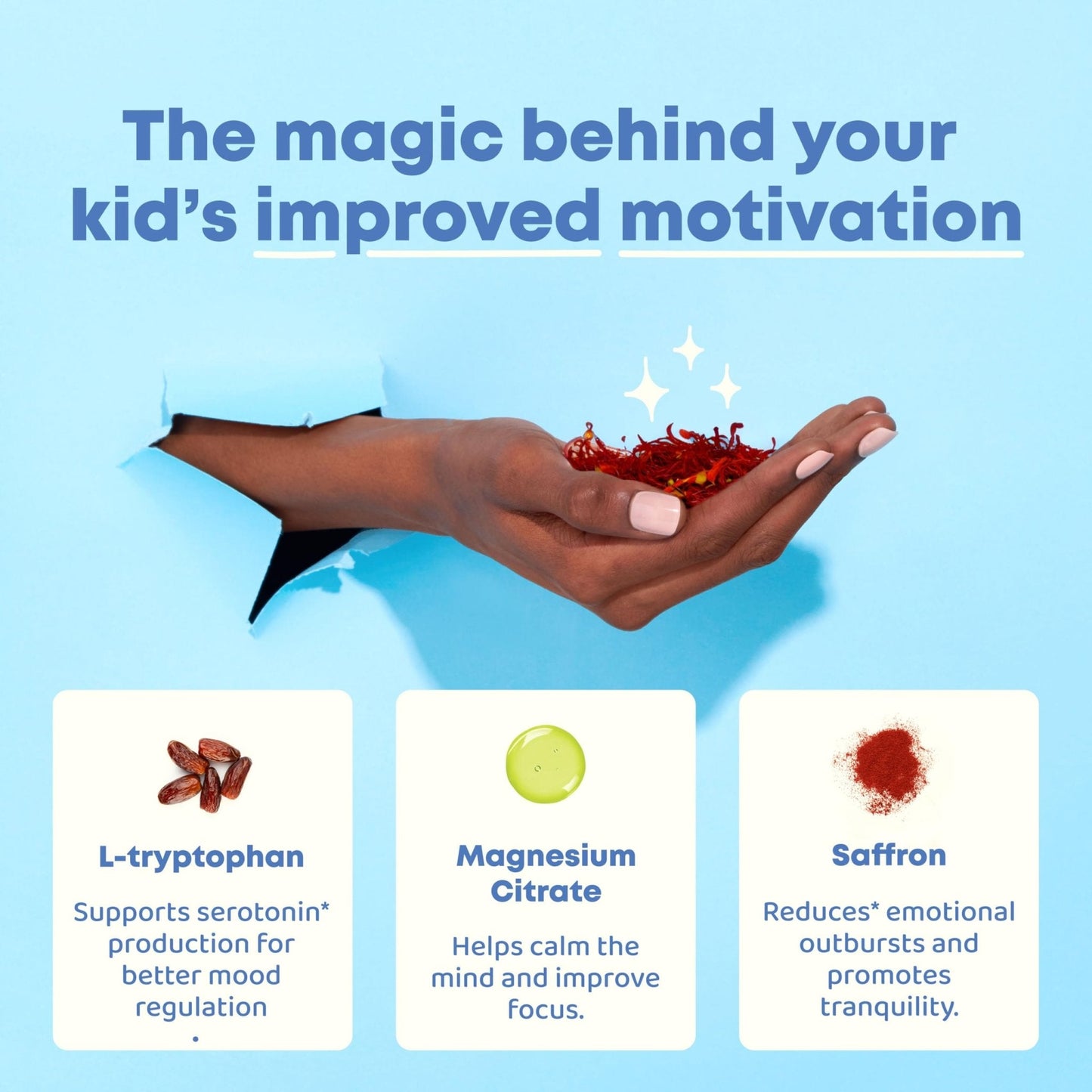 JoySpring Mood Magic for Kids – Natural Mood Support Pixie Sticks Candy with Saffron Extract, Magnesium Citrate & Vitamin D3 - Maple Wellness Supplements