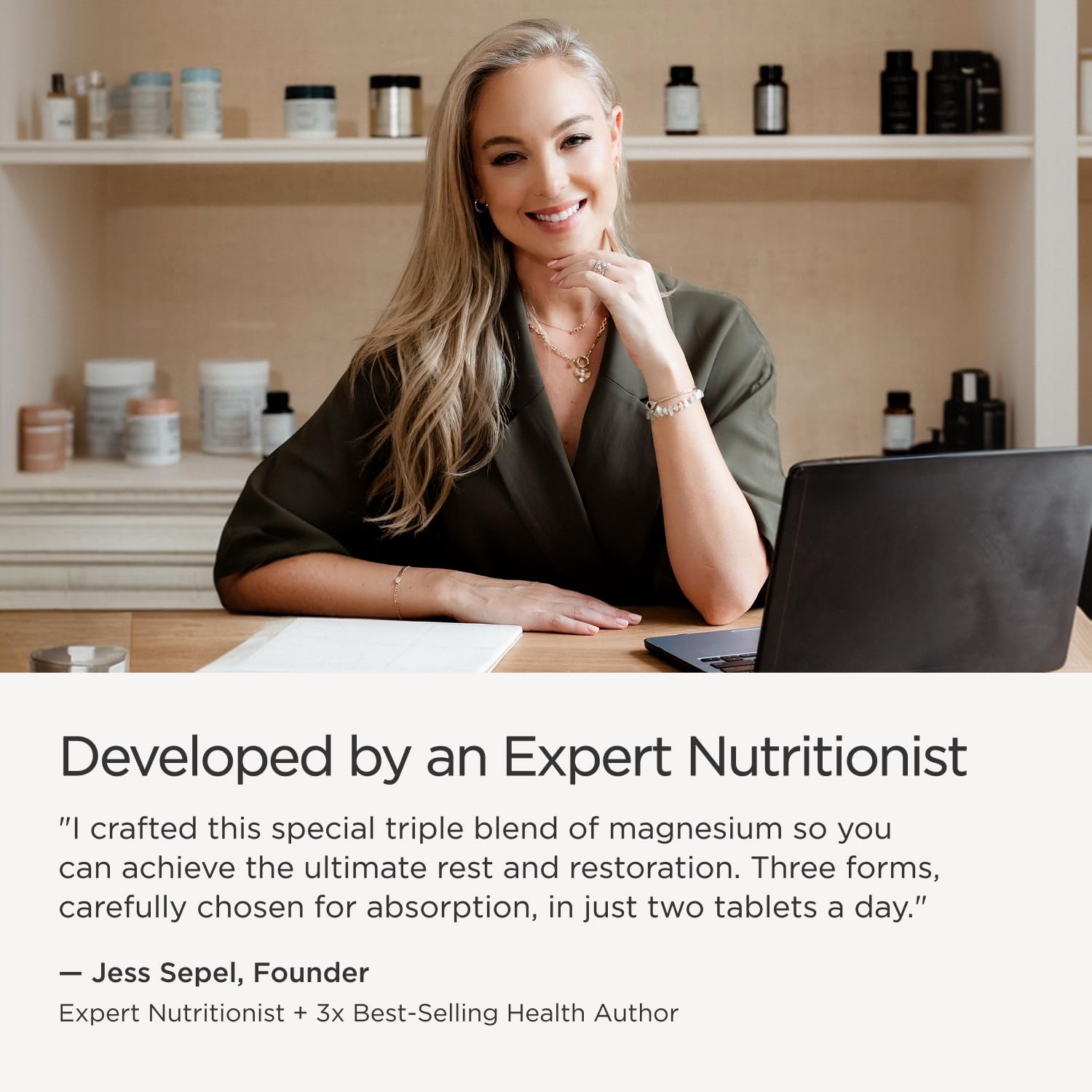 JSHealth Magnesium Supplement for Sleep. 400mg Triple-Form Glycinate, Citrate, Amino Acid Chelate - Maple Wellness Supplements