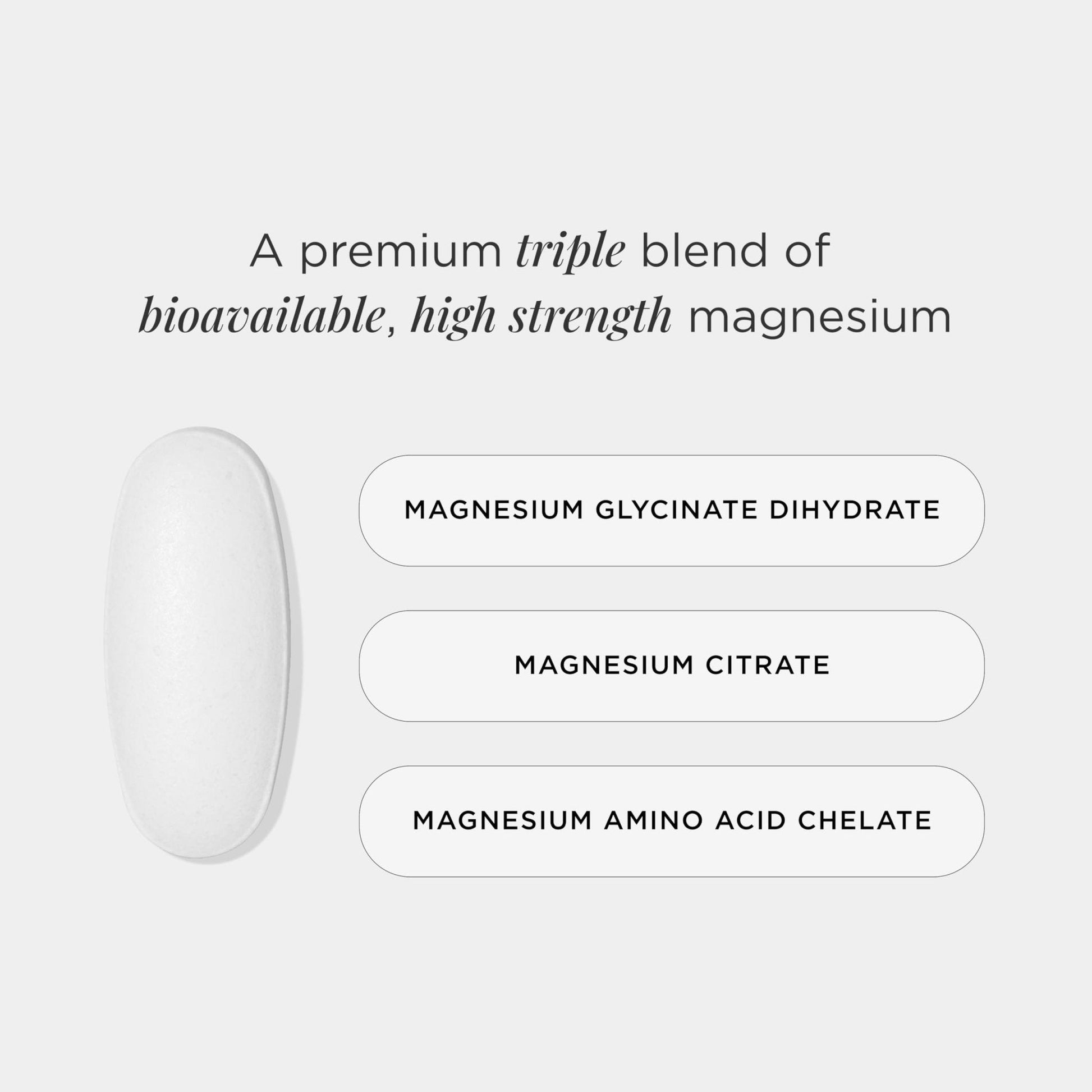 JSHealth Vitamins Advanced Magnesium Supplements with Magnesium Glycinate & Citrate for Muscle Relaxation (60 Tablets) - Maple Wellness Supplements