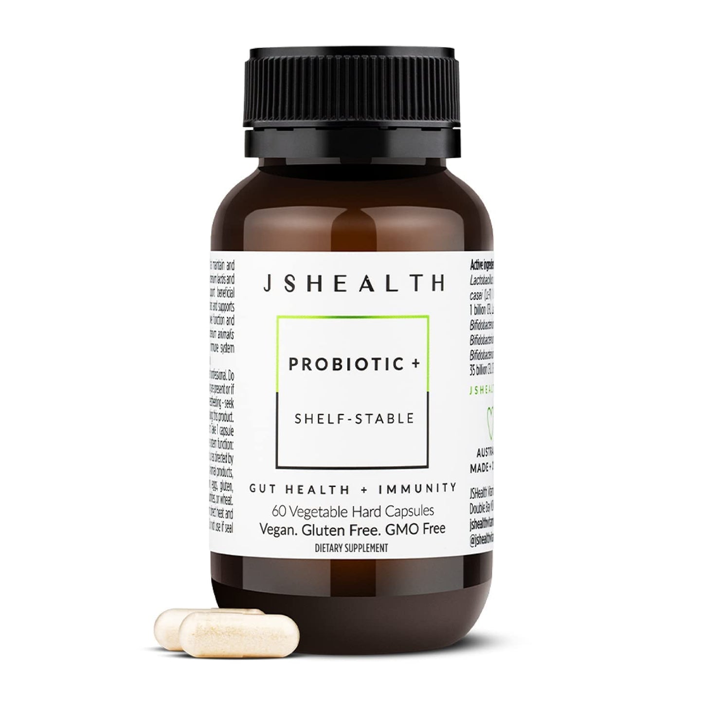 JSHealth Vitamins Gut Health and Immunity Formula | Probiotics for Women and Men | Shelf Stable Probiotic Supplement for Digestive Health and Immune Support (60) - Maple Wellness Supplements