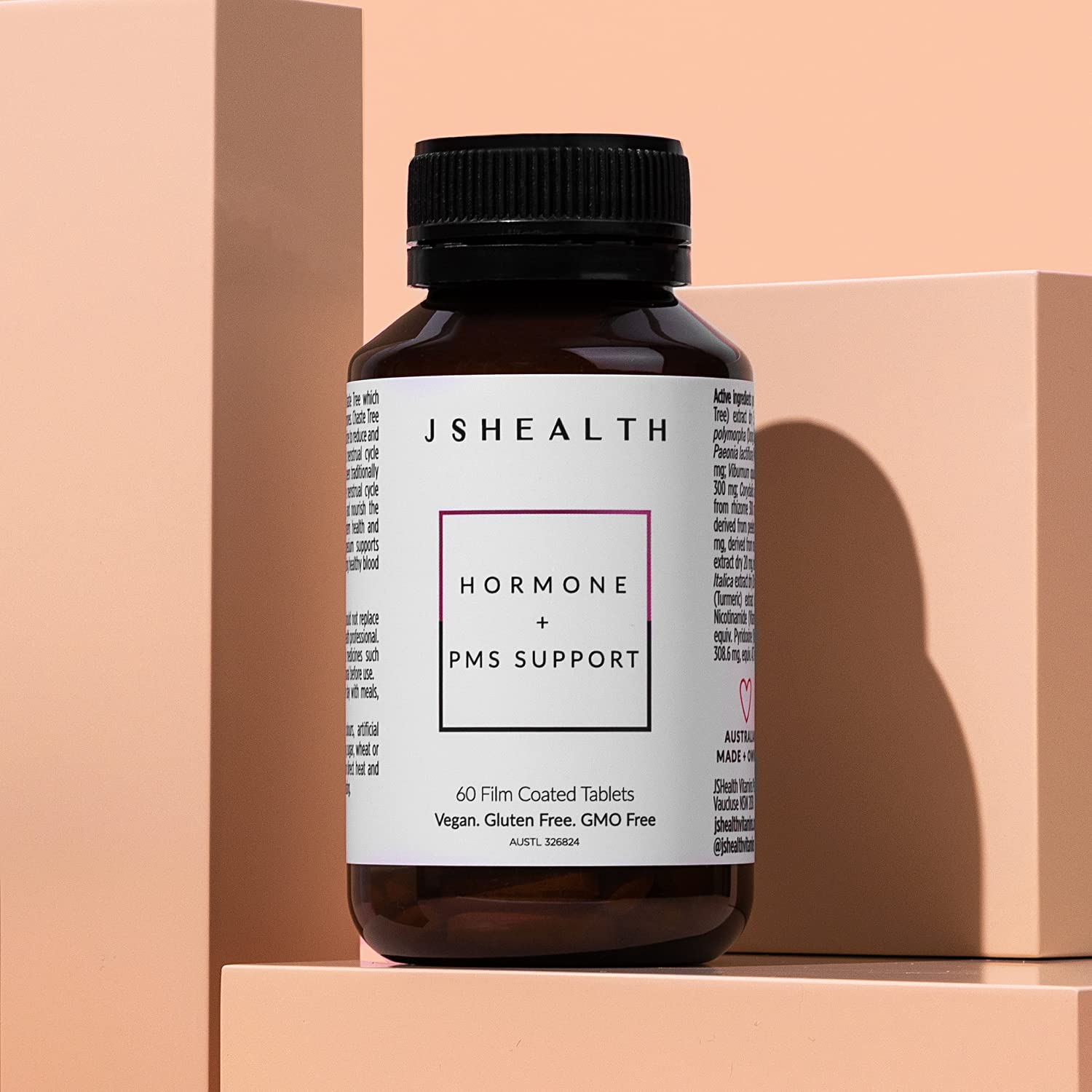 JSHealth Vitamins Hormone Balance for Women and PMS Support Supplement - Premenstrual Symptom Relief with Vitamins B3, B6 & Magnesium (60) - Maple Wellness Supplements