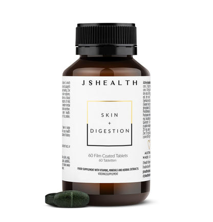JSHealth Vitamins Skin and Digestion Formula | Skin Supplement with Zinc | Burdock - Maple Wellness Supplements