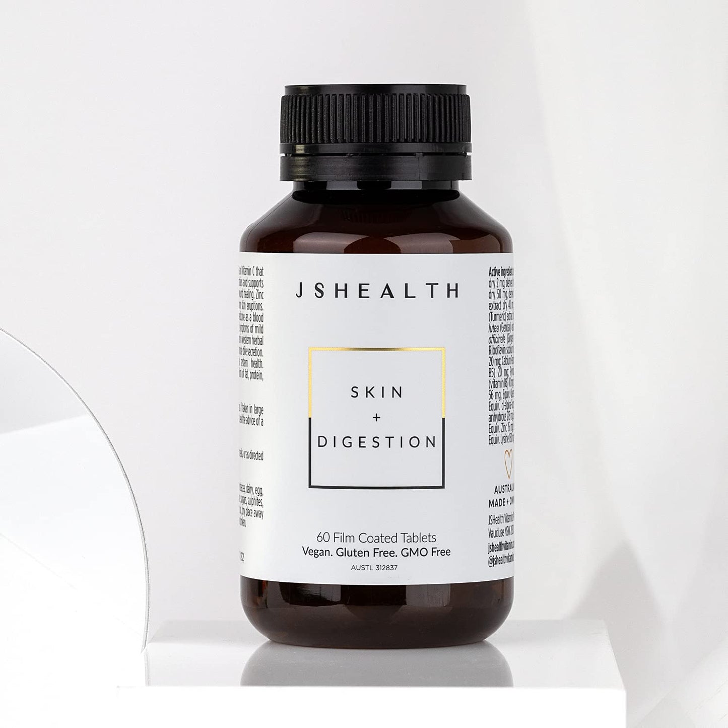 JSHealth Vitamins Skin and Digestion Formula | Skin Supplement with Zinc | Burdock - Maple Wellness Supplements
