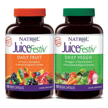 Juice Festiv Daily Fruit and Veggie - 120+120 capsules - Maple Wellness Supplements