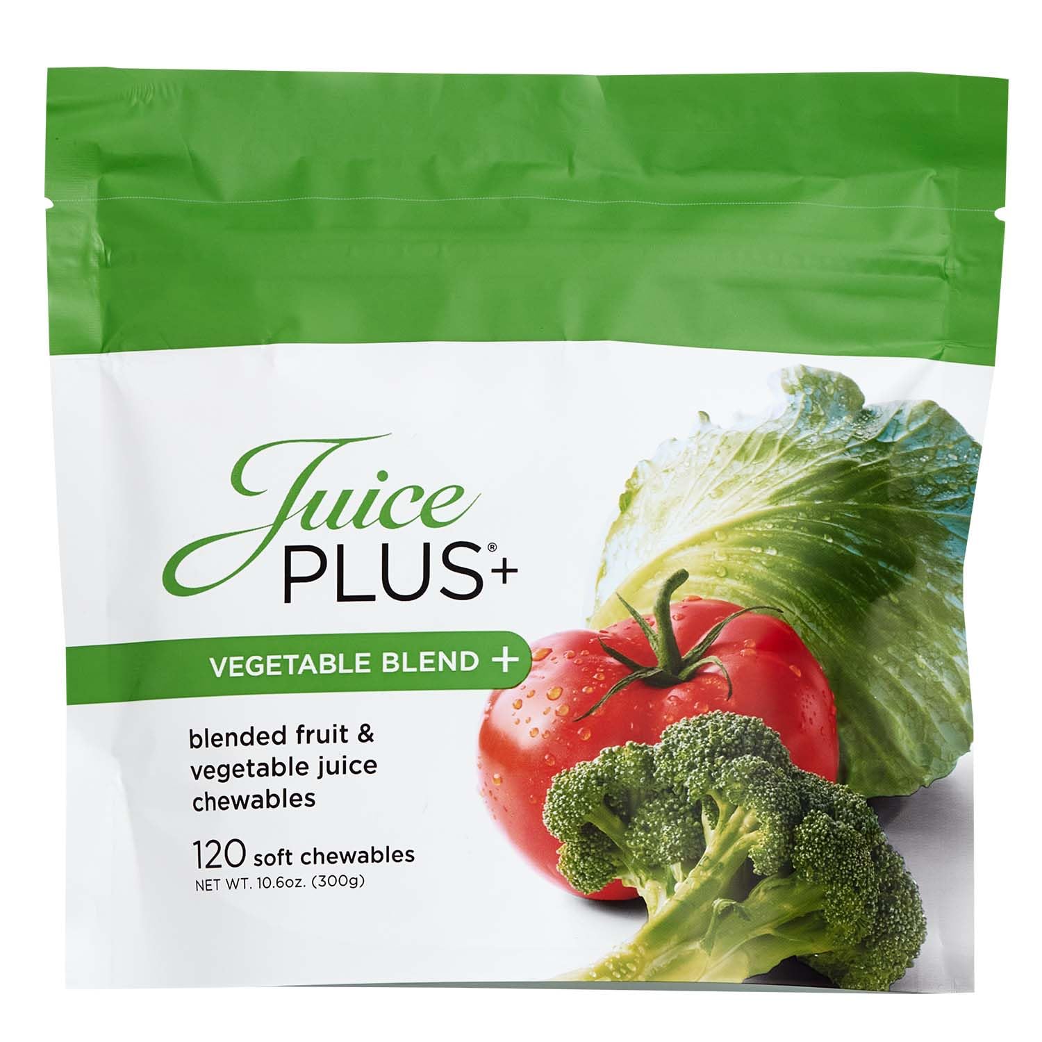 JuicePlus+ Vegetable Blend Soft Chews (Chewables) - Delicious Vegan Gummies with 11 Nutrient-Rich Vegetables for Daily Wellness! Boost Intake of Vitamins & More - For Kids & Adults - (1-mo, 30 Chews) - Maple Wellness Supplements