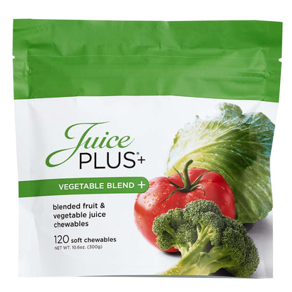 JuicePlus+ Vegetable Blend Soft Chews (Chewables) - Delicious Vegan Gummies with 11 Nutrient-Rich Vegetables for Daily Wellness! Boost Intake of Vitamins & More - For Kids & Adults - (1-mo, 30 Chews) - Maple Wellness Supplements