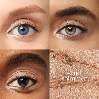 Julep Eyeshadow 101 Cream-to-Powder Waterproof Shadow Stick – Sand Shimmer – Long-Lasting, Crease-Proof, Champagne Toned Shimmer Cream Eyeshadow with Built-in Smudger - Maple Wellness Supplements